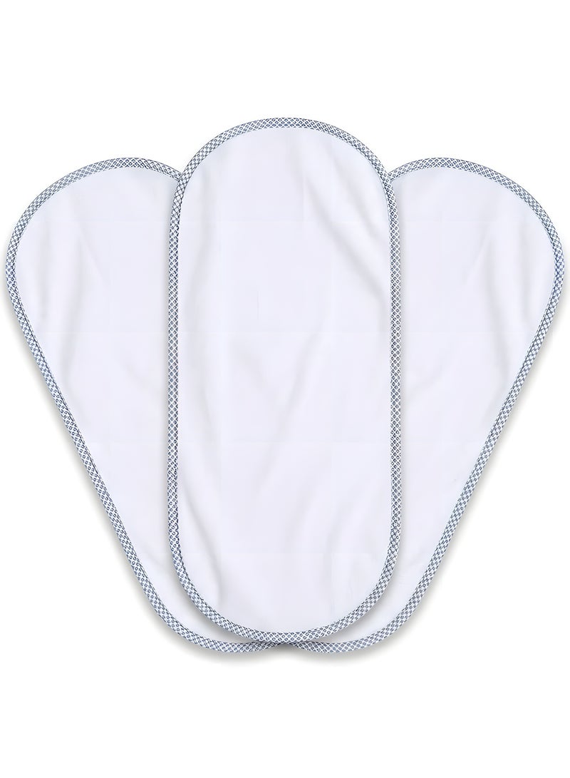 بيوينتي 3 حزمات من وسادة حفاضات الأطفال المقاومة للماء، مضادة للحساسية وناعمة للغاية، قابلة للغسل وإعادة الاستخدام لتغطية تسرب الحفاضات، غطاء تغيير الحفاضات، مناسبة للأولاد والبنات الرضع (30*60 سم، أبيض) - Image 1