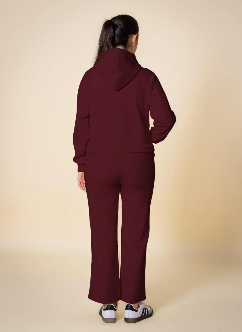 Shapes Maroon SOFT COMFORT HOODIE SET for Women | Best Price UAE