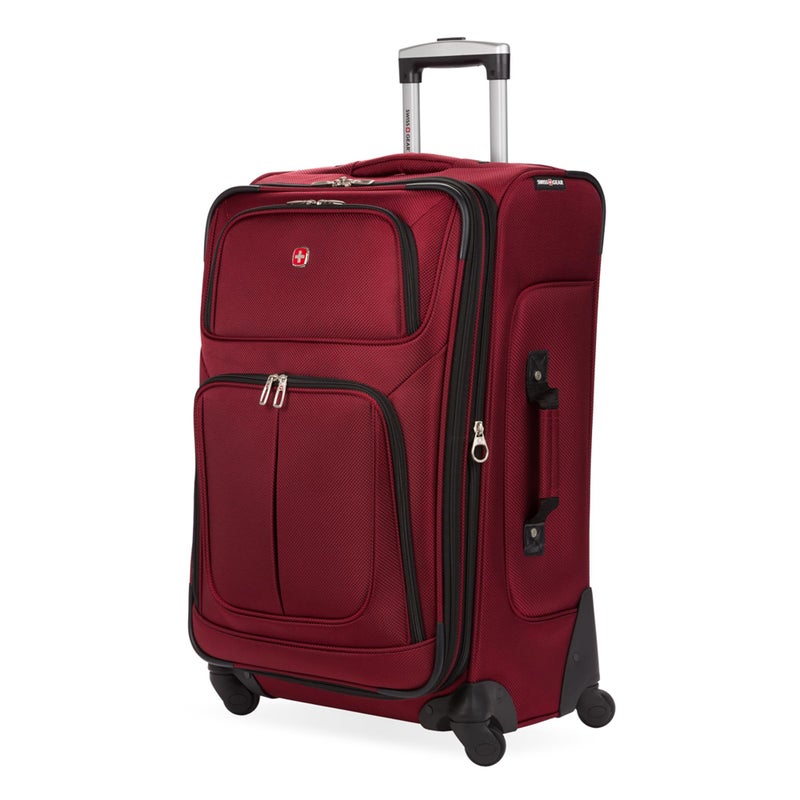 SWISSGEAR حقائب سفر سويس جير سيون القابلة للتوسيع خفيفة الوزن والمتينة، لون بورجوندي، مقاس متوسط 25 بوصة - Image 1