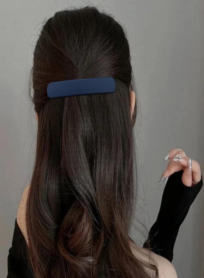 Melodio Women's Hair Clips - 3pcs Matte Hair Claw Clips for Thin and Fine Hair, 3.5" Flat Pin, Short French Hair Clips, Hair Accessories Gifts - Image 2