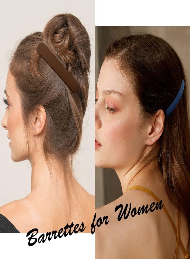 Melodio Women's Hair Clips - 3pcs Matte Hair Claw Clips for Thin and Fine Hair, 3.5" Flat Pin, Short French Hair Clips, Hair Accessories Gifts - Image 5