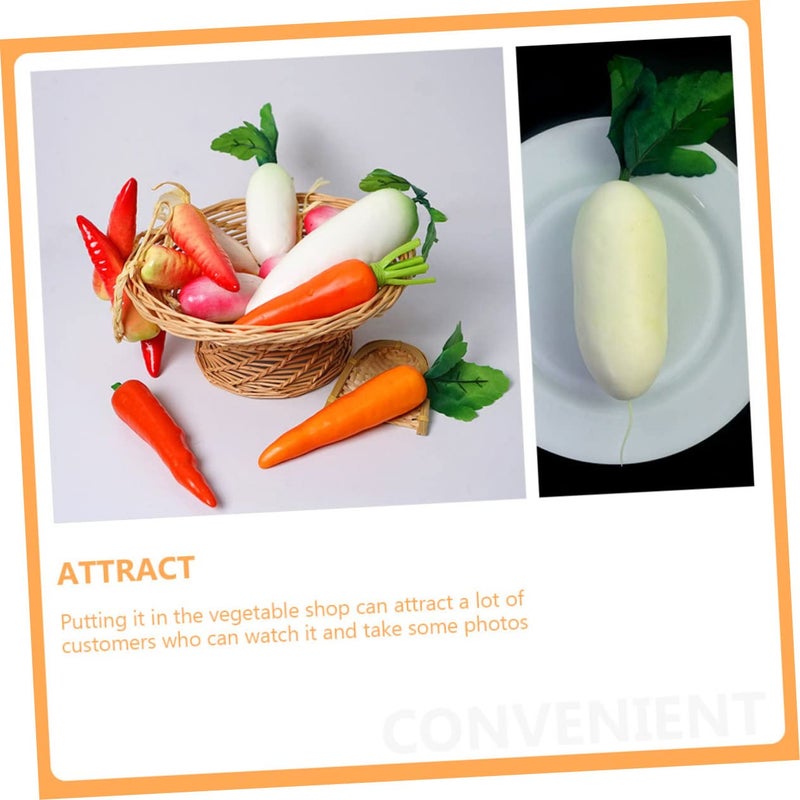 6Pcs Realistic Fake Carrots Diced Grated Artificial Vegetable Props For Photography Decor - Image 5