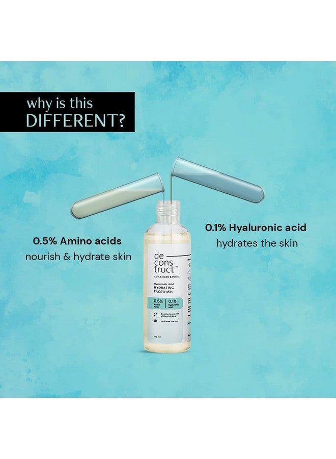 ديكونستركت غسول الوجه المرطب بحمض الهيالورونيك 0.5% أحماض أمينية + 0.1% حمض الهيالورونيك | منظف لطيف | ترطيب | للبشرة الجافة | 100 مل - Image 2