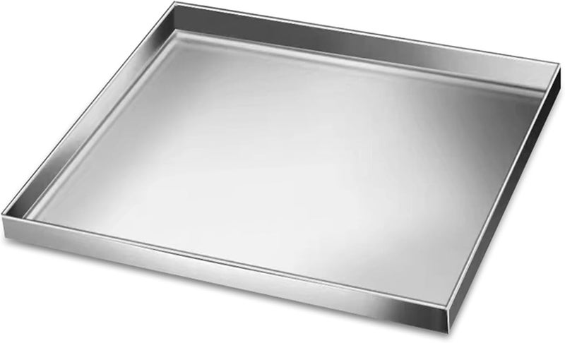 Drain Pan, 201 Stainless Steel Washing Machine Pan, Water Collection Plant Tray, Also Suitable for Vehicle and Grilling Grill(40 * 60cm/16 * 24in) - Image 1