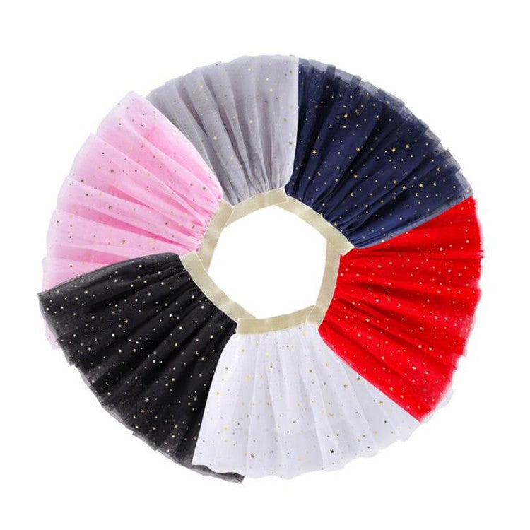 Fashionable Kidsren'S Skirt Girl Princess Star Glitter Dance Tutu Skirt Sequin Party Five-Star Skirt 202 - Image 4