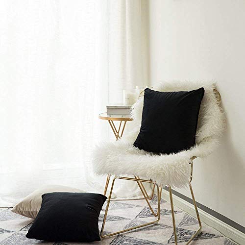 Khooti Velvet Cushion Cover, 12x12 (Black) (Pack of 5) - Image 5