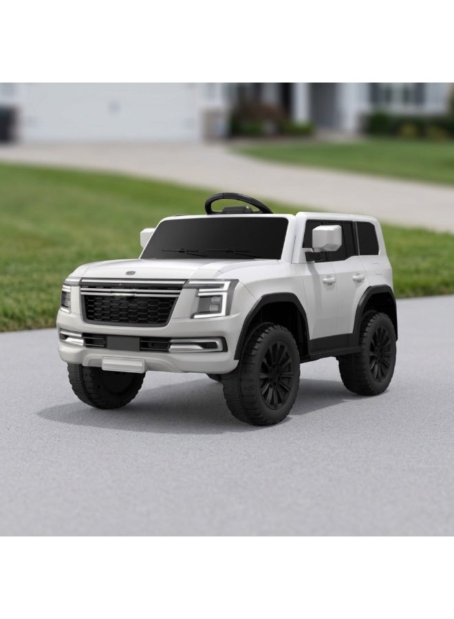 StarKids Electric SUV for kids with a 12V7AH battery and dual motors, featuring a rocking function and integrated Bluetooth entertainment system. - Image 1