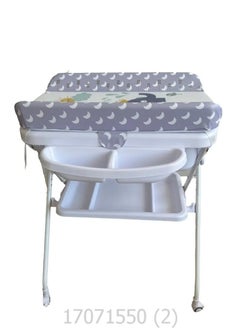 MUMS PLANET 2 in 1 Portable Changing Table for Baby and Baby Bathtub from MUMS PLANET, Foldable Baby Changing Table with Storage, Diaper Changing Station for Nursery, Small Infant Changing Table with Wheels & 3-Level Adjustable Height  - Image 3