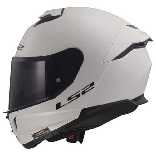 LS2 Helmets Stream II Full Face Motorcycle Helmet W/SunShield (Gloss White - Large) - Image 3