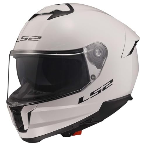 LS2 Helmets Stream II Full Face Motorcycle Helmet W/SunShield (Gloss White - Large) - Image 1
