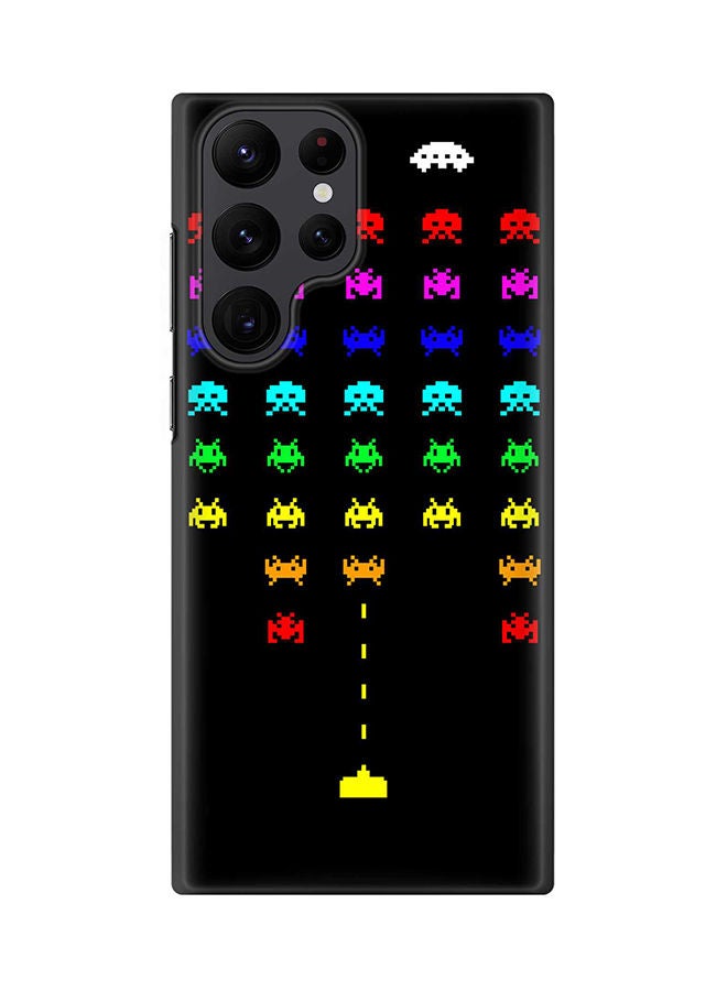 Stylizedd Case for Samsung Galaxy S22 Ultra 5G Snap Case Slim Snap Classic Series Shield Matte Finish Print - Space Invader - Image 1