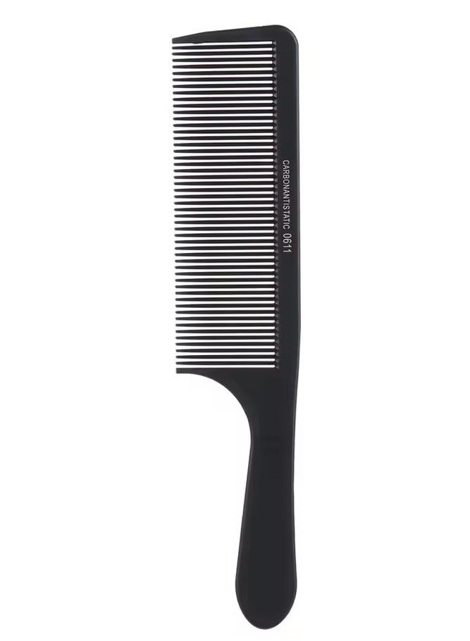 Goolsky 1PC Black Flattop Hair Cutting Comb Heat Resistant Hair Cutting Tool Hairdressing Hair Stylist Salon Carbon Antistatic Combs - Image 2