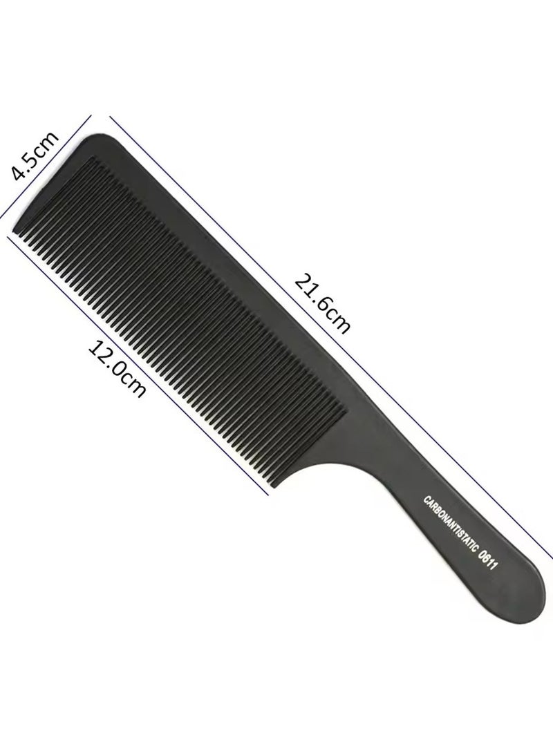Goolsky 1PC Black Flattop Hair Cutting Comb Heat Resistant Hair Cutting Tool Hairdressing Hair Stylist Salon Carbon Antistatic Combs - Image 3