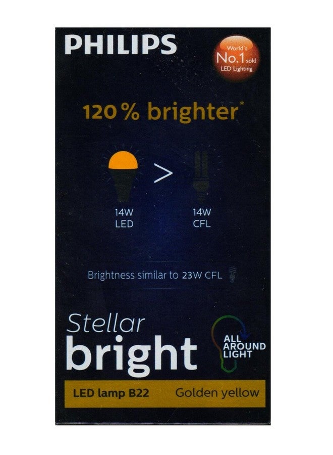 Philips A60 Stellar Bright 14W B22 LED Bulb 1260lm, Warm White, Pack of 2 - Image 3