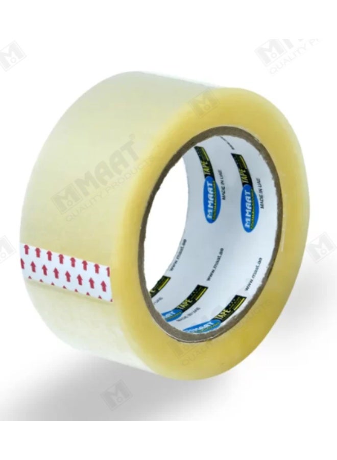 MAAT Clear BOPP Packing Tape, 48mm x 50 Yards , PACK OF 6 PIECES , Transparent Packaging Tape - Image 2