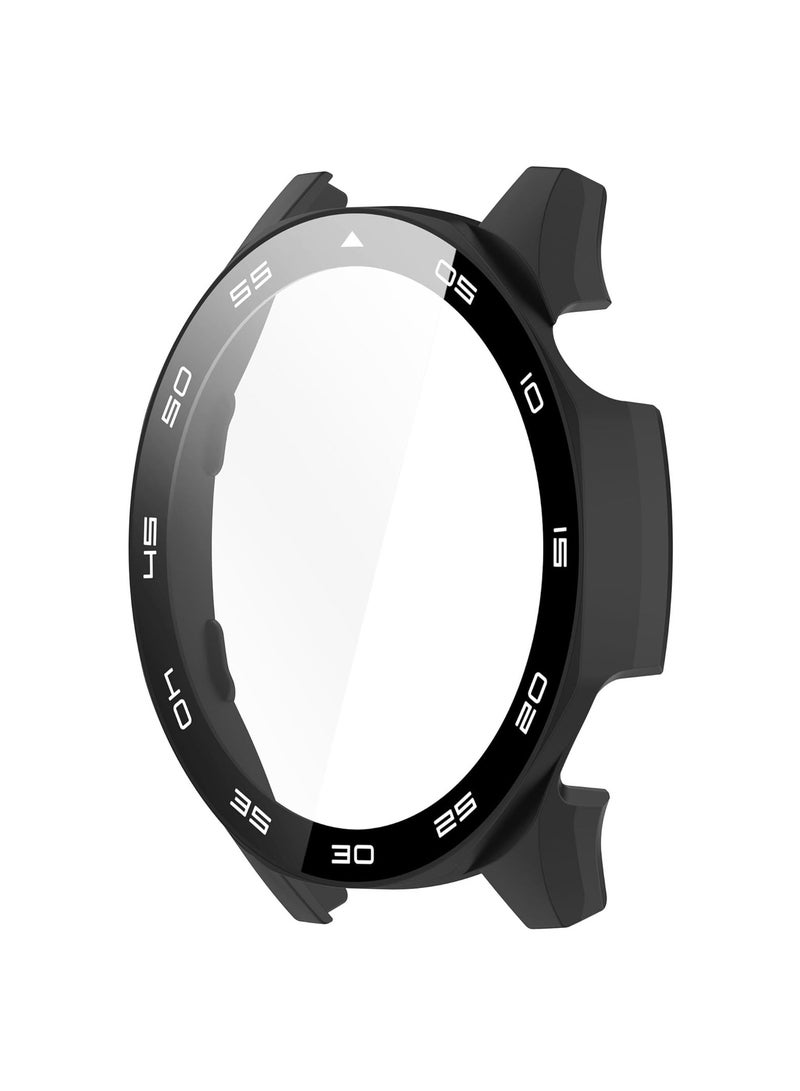Full Coverage Case for Huawei Watch GT5(46MM),All-around Anti Scratch Shockproof Protective Hard PC Tempered Glass Compatible with Huawei Watch GT5 46 MM,Black  - Image 5