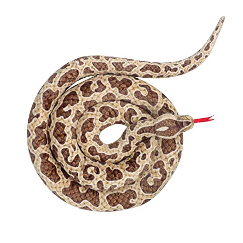 Clobeau 78 Inch Brown Speckled Snake Stuffed Animal, Lifelike Plush Snake Toy, Soft Stuffed Snakes Plush for Halloween Birthday Present Party Prank Prop, Stuff Reptile Animal Snakes Toys for Kids - Image 2