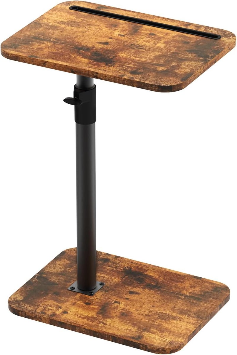 MOXYOY Side Table Adjustable Height, 360° Swivel, Modern Small Coffee C Shaped Side Table, Couch End Tables That Slide Under for Sofa/Bed/Bathtub, Rotating Top - Image 1
