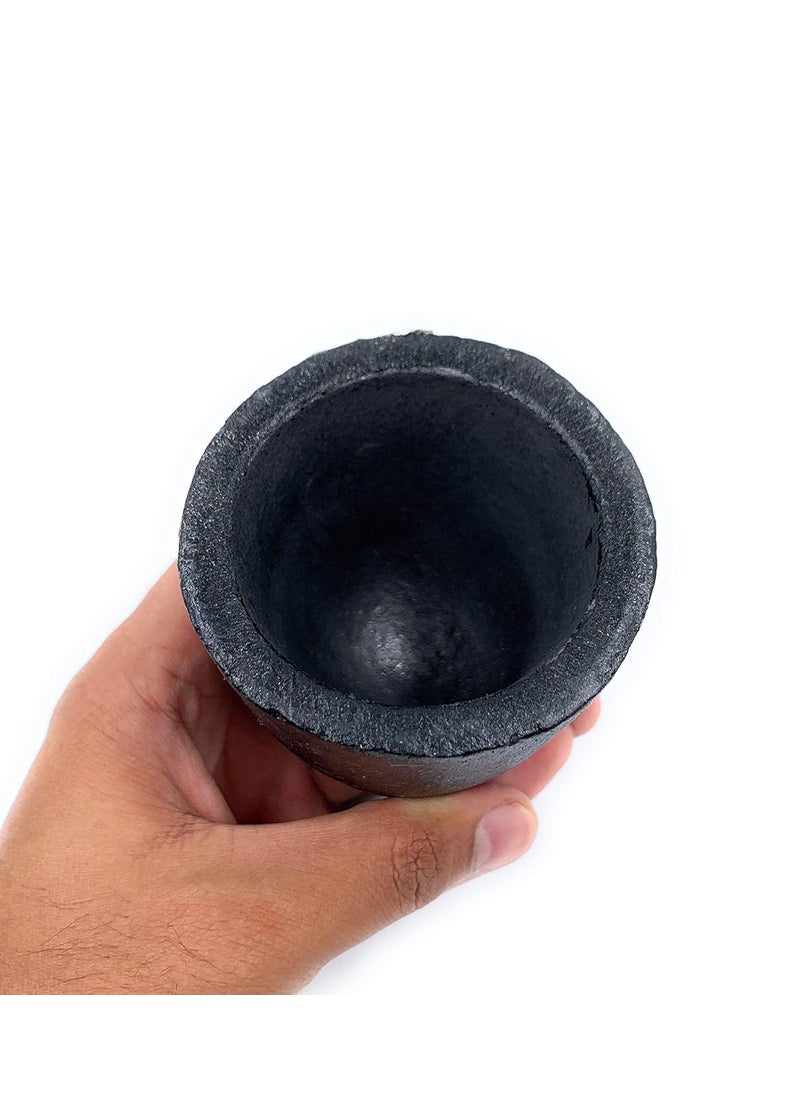 Aone - Aone Salamander Clay Graphite Crucible A0.5-1Kg for High Temperature Casting, Refining, Melting of Gold, Silver & Metals for Goldsmith, Metallurgy, Foundry, Bullion, Refinery, Metalsmith, Model Making - Image 1