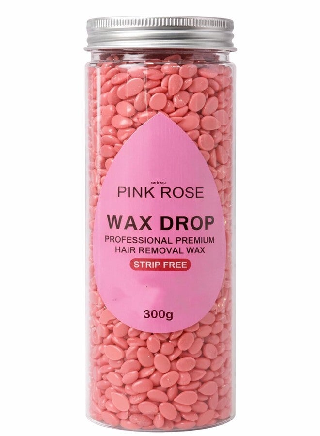 Sarbeau Bead Wax Drops for Hair Removal 300g | Professional Hard Wax Beans for Full Body, Bikini, Face & Underarms | Smooth Finish | Salon-Quality Bean Wax (Pink Rose) - Image 1