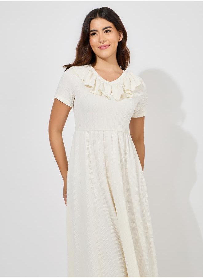 Textured Ruffle Neck Nightdress - pzsku/Z83029F5819E6716C4194Z/45/1741263308/6d4866cc-4478-4f20-88f9-d10f5bcb791b