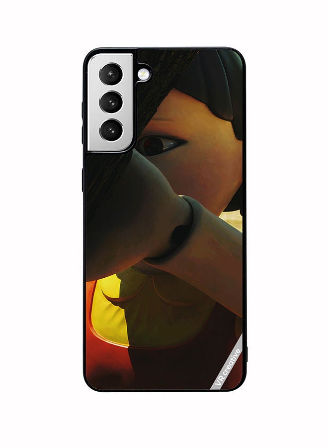 VR CREATIVE Protective Case Cover For Samsung Galaxy S22 Plus 5G Squid Game Girl Statue Design Multicolour - Image 1