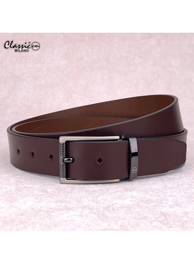 Classic Milano Classic Milano Genuine Leather Belt for Men – Black Formal Men's Belt – Men Belts for Office & Business Wear – Mens Belt Leather with Gift Box