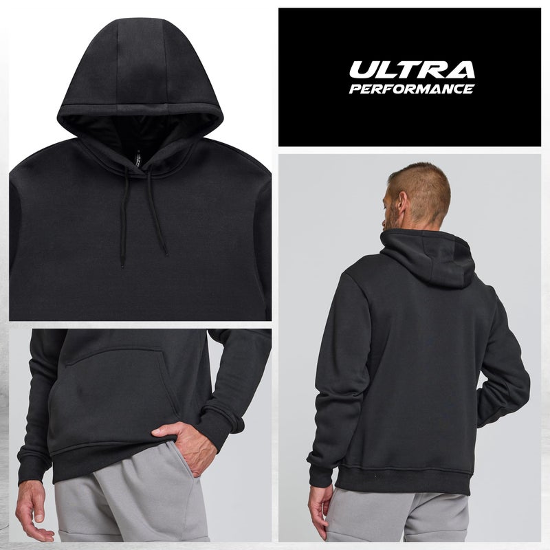 Ultra Performance Mens Pullover Sweatshirt Hoodies Menâ€™s Fleece Hoodie Sweatshirts Casual Lightweight Active Hoodieâ€™s for Men Black - Image 5