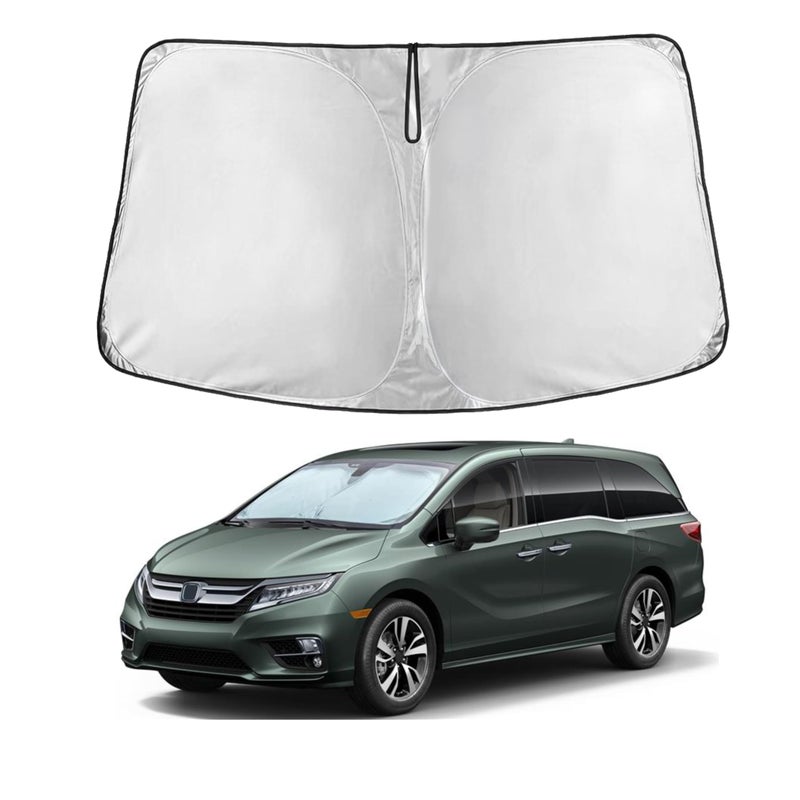 Econour Windshield Sun Shade for 2018-2026 Honda Odyssey Accessories LX, EX, EX-L, Touring, Elite Minivan Window Sunshade Sun Visor Protector Foldable Blocks UV Rays Keep Your Car Cooler - Image 1