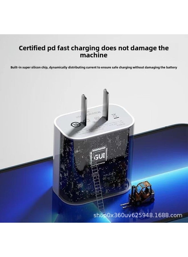 Applicable To Apple 35W Charger 15/14/13/12promax/xs Universal Pd Fast Charging Head Typec Data Cable-Color:Apple 15 Series Special Set [pd35 Fast Charging Head + 1.5m 1 Pair Of Typec Interface Braided Cable]  - Image 5