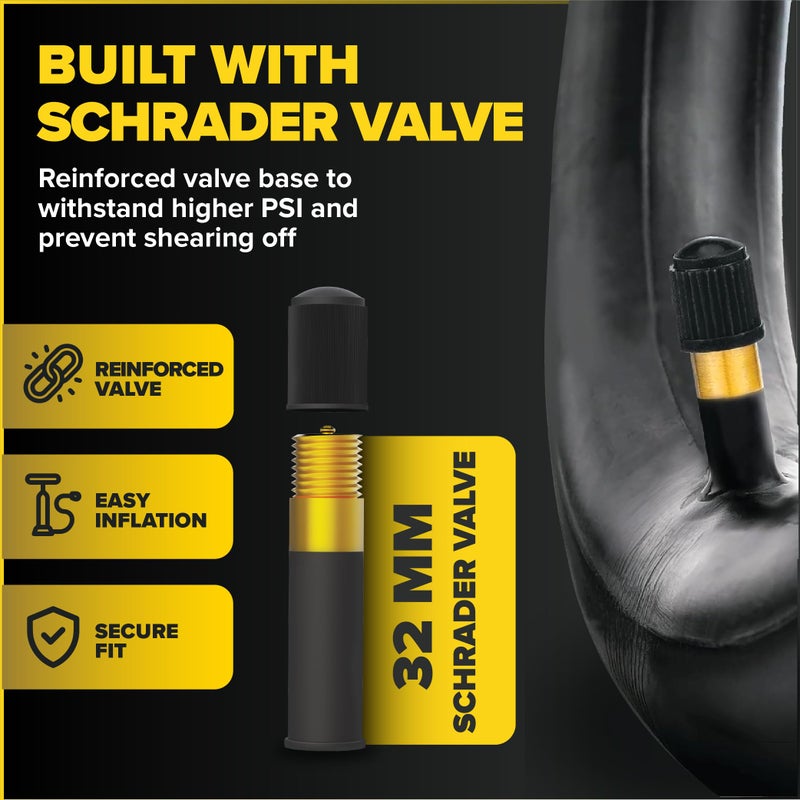 Ultraverse 20 x 3.0 Inner Tube Set with Schrader Valve - Ideal for Mountain Bikes & E-Bikes with 20-Inch Fat Tires - Durable & Reliable Performance- 2 Pack with Tire Levers - Image 4