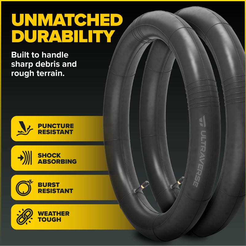 Ultraverse 20 x 3.0 Inner Tube Set with Schrader Valve - Ideal for Mountain Bikes & E-Bikes with 20-Inch Fat Tires - Durable & Reliable Performance- 2 Pack with Tire Levers - Image 5