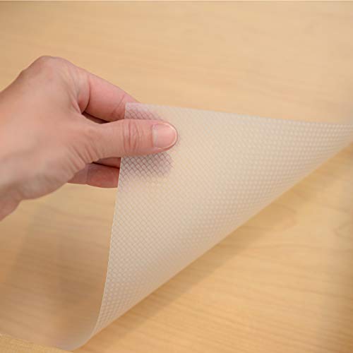 Con-Tact Brand Premium Plus Non-Adhesive Shelf Liner, Heavy Duty and Multi-Functional Drawer Liner, 12" x 6', Woven Clear, Pack of 1 Roll - Image 4
