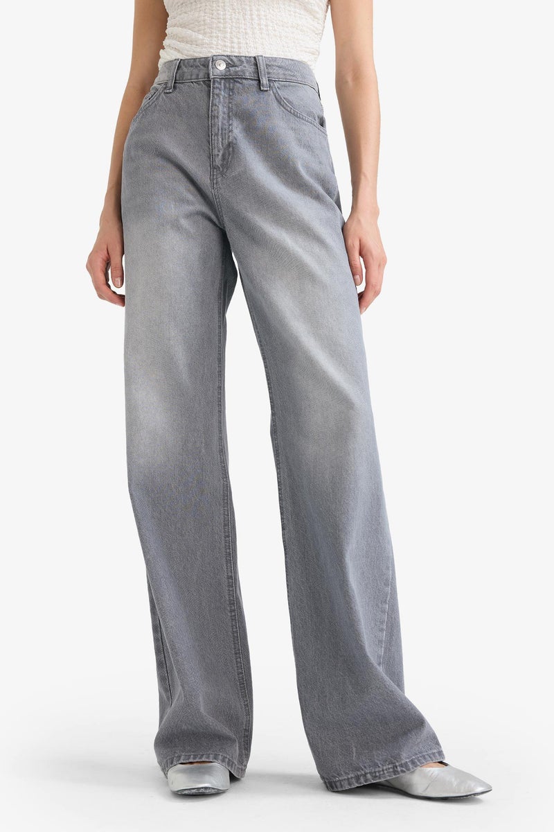 DeFacto Grey Woman Jean Trousers Casual - Image 4