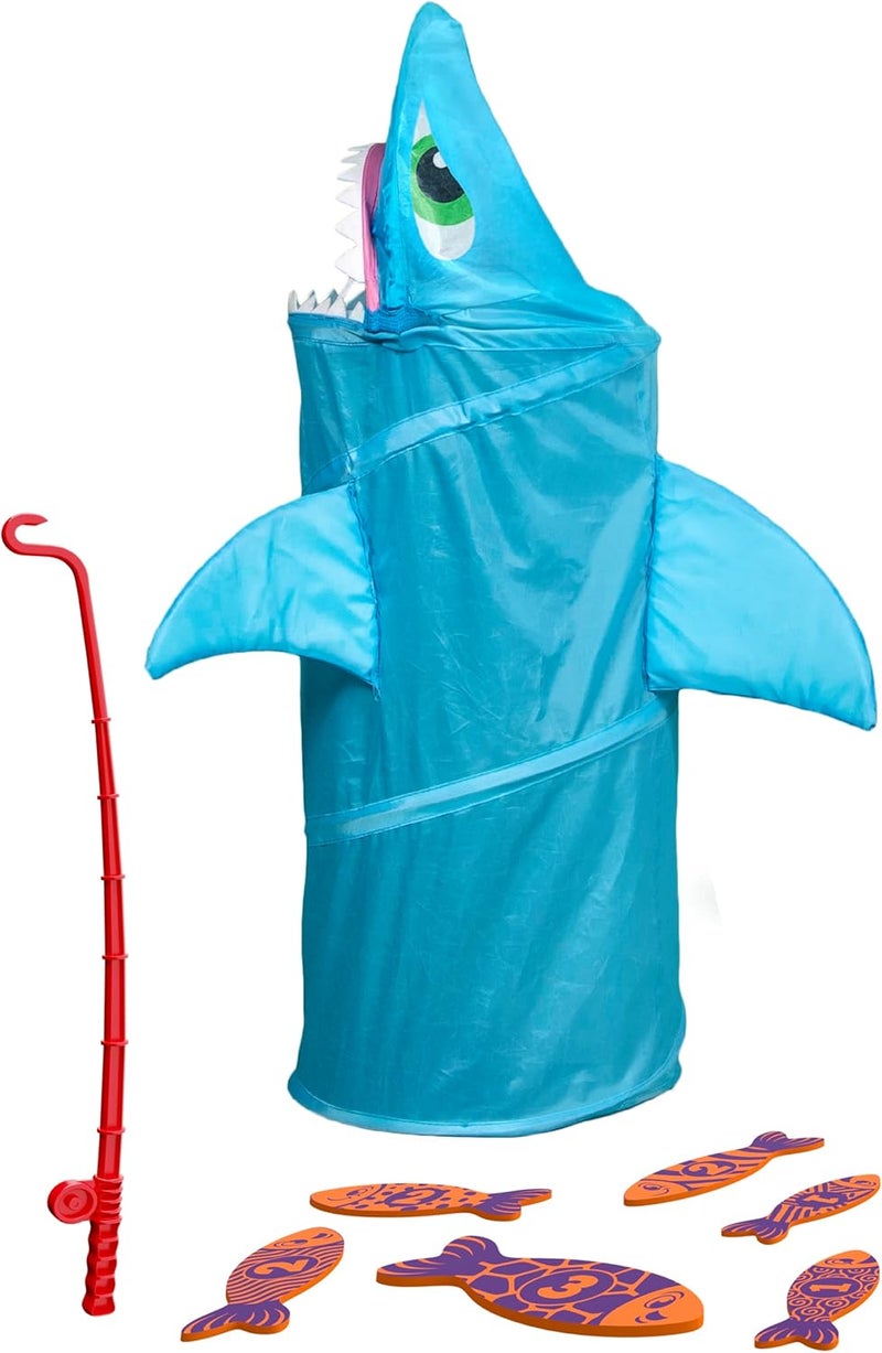 Goliath Pressman Goliath Giant Shark Bite Game  Snag Fish from Shark Before He Jumps Up  Jumps Nearly 3 Feet  Ages 4 and Up 24 Players Blue Light Small - Image 3