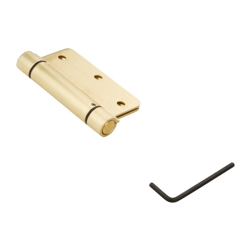 National Hardware NationalHardware N185-199 V521 3-1/2 Inch Commercial Brass Adjustable Full Mortise Spring Hinge - Image 5