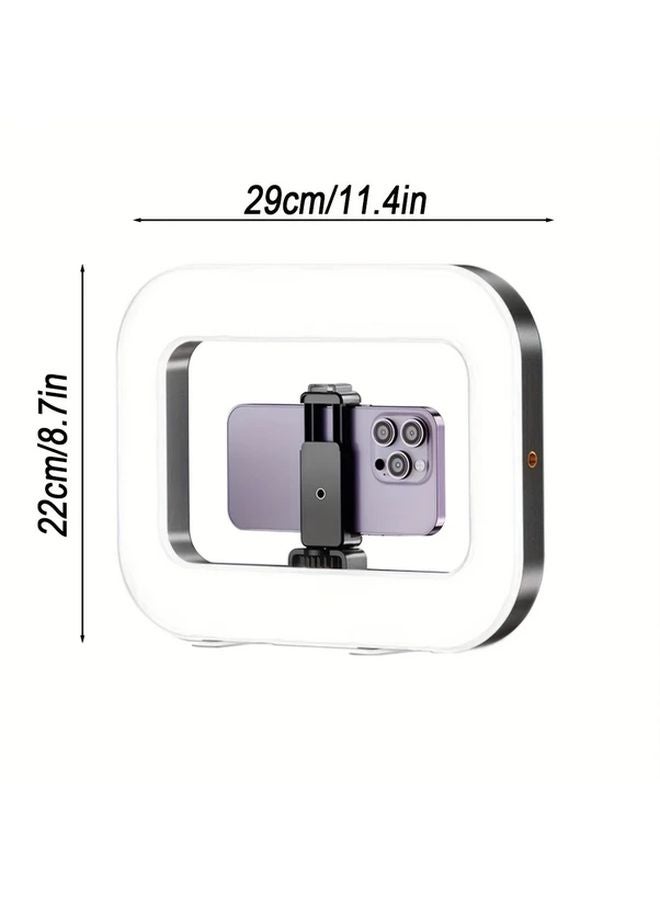 ضوء حلقي محمول مع شحن عبر USB وبطارية مدمجة وسطوع قابل للتعديل في درجة حرارة اللون - Image 3