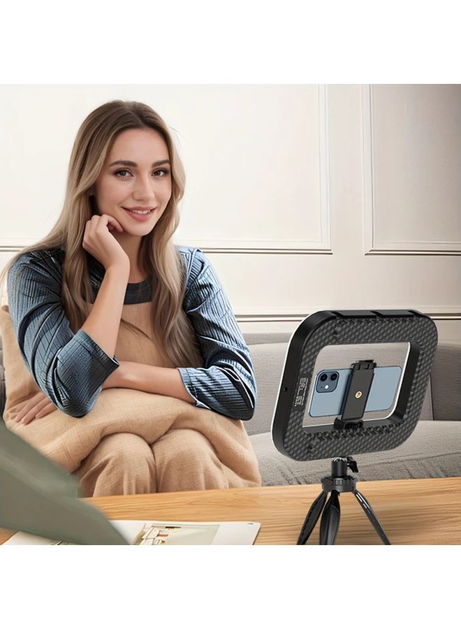 ضوء حلقي محمول مع شحن عبر USB وبطارية مدمجة وسطوع قابل للتعديل في درجة حرارة اللون - Image 4