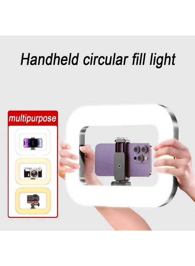 ضوء حلقي محمول مع شحن عبر USB وبطارية مدمجة وسطوع قابل للتعديل في درجة حرارة اللون - Image 2