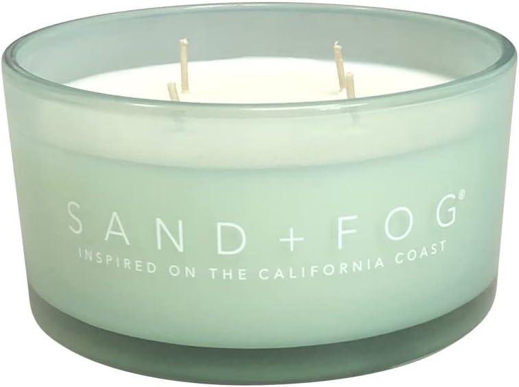 Sand + Fog Scented Candle - Eucalyptus Spa - Additional Scents and Sizes – 100% Cotton Lead-Free Wick - Luxury Air Freshening Jar Candles - Perfect Home Décor for Your Cocktail Table – 23 oz - Image 2