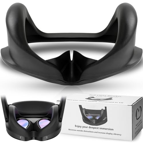 Gorliskl for Quest Pro Full Light Blocker,Silicone Facial Interface Magnetically attaches for VR Quest Pro Accessories - Image 1