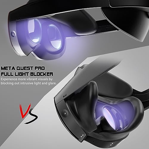 Gorliskl for Quest Pro Full Light Blocker,Silicone Facial Interface Magnetically attaches for VR Quest Pro Accessories - Image 4