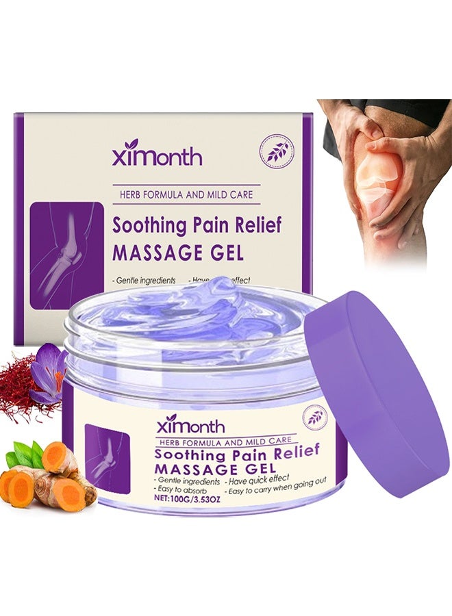 ximonth Soothing Pain Relief Massage Gel, Joint Pain Gel Purple Gel, Purple Joint Repair Cream, Natural Blend Of PurpleGel, Soothes The Whole Body, Soothes Knees, Lumbar Spine, Neck, Hands And Feet, 100ML - Image 1