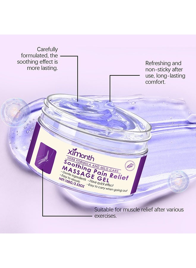 ximonth Soothing Pain Relief Massage Gel, Joint Pain Gel Purple Gel, Purple Joint Repair Cream, Natural Blend Of PurpleGel, Soothes The Whole Body, Soothes Knees, Lumbar Spine, Neck, Hands And Feet, 100ML - Image 4