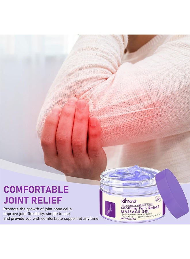ximonth Soothing Pain Relief Massage Gel, Joint Pain Gel Purple Gel, Purple Joint Repair Cream, Natural Blend Of PurpleGel, Soothes The Whole Body, Soothes Knees, Lumbar Spine, Neck, Hands And Feet, 100ML - Image 5