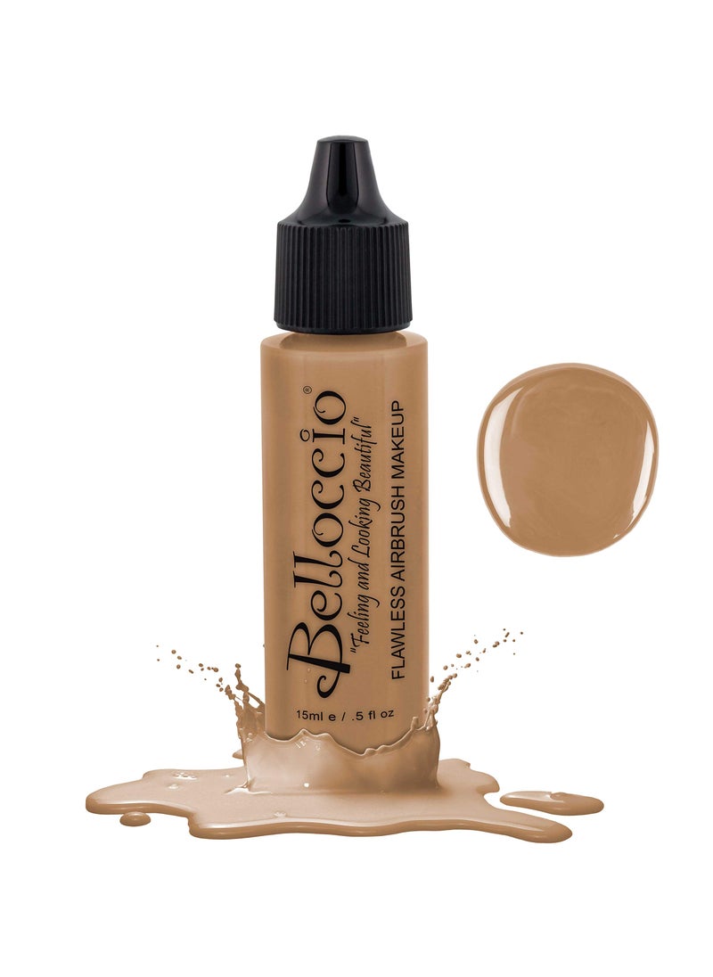 Belloccio - Belloccio's Professional Cosmetic Airbrush Makeup Foundation 1/2oz Bottle: Latte- Medium with Golden Undertones - Image 1