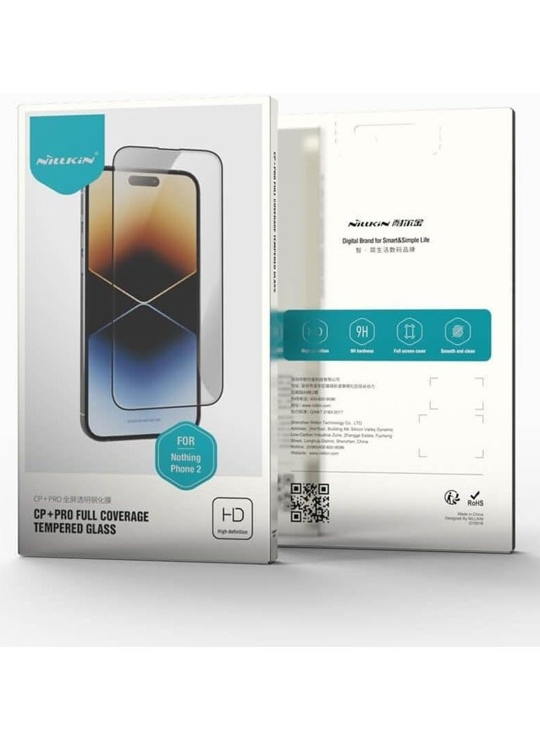 Nillkin Nillkin For Nothing Phone 2 screen Nillkin Amazing CP+ Pro tempered glass screen protector-Black  - Image 1