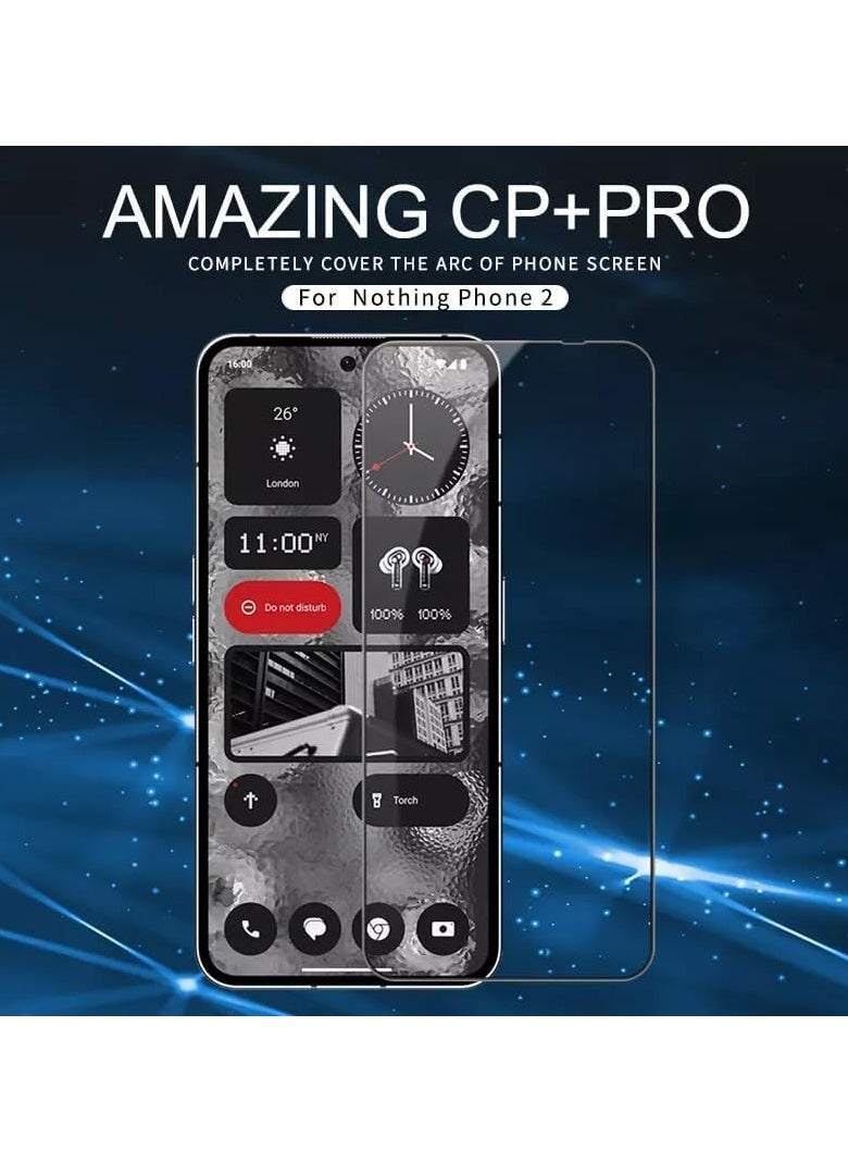 Nillkin Nillkin For Nothing Phone 2 screen Nillkin Amazing CP+ Pro tempered glass screen protector-Black  - Image 2