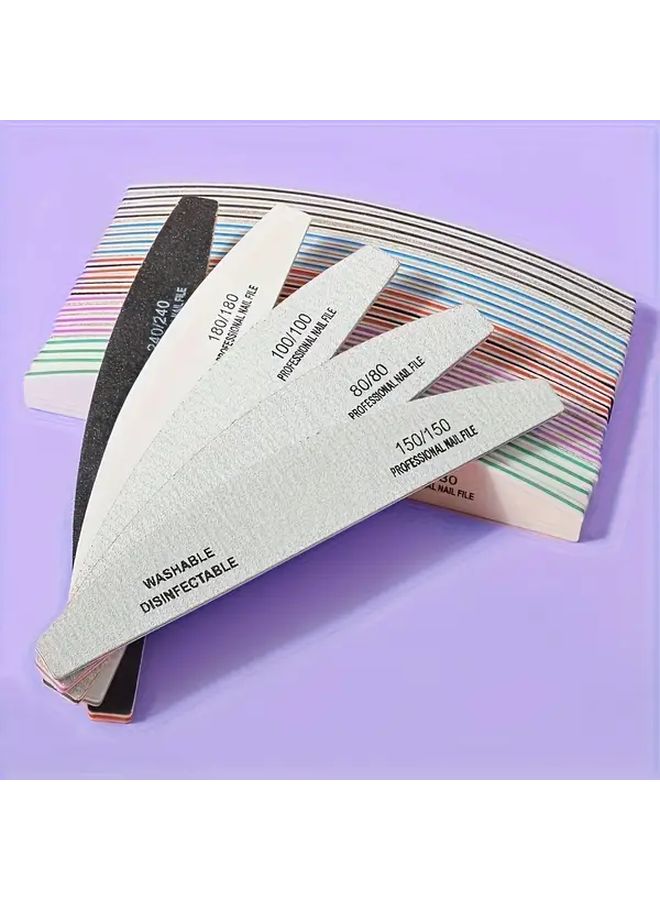 20 قطعة من مبردات الأظافر الخشبية، كتلة سنفرة الأظافر، لوحة تلميع، مبرد أظافر للمنزل وصالون التجميل - Image 3