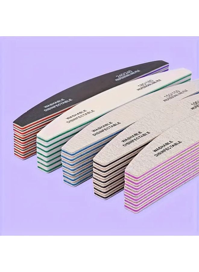 20 قطعة من مبردات الأظافر الخشبية، كتلة سنفرة الأظافر، لوحة تلميع، مبرد أظافر للمنزل وصالون التجميل - Image 2